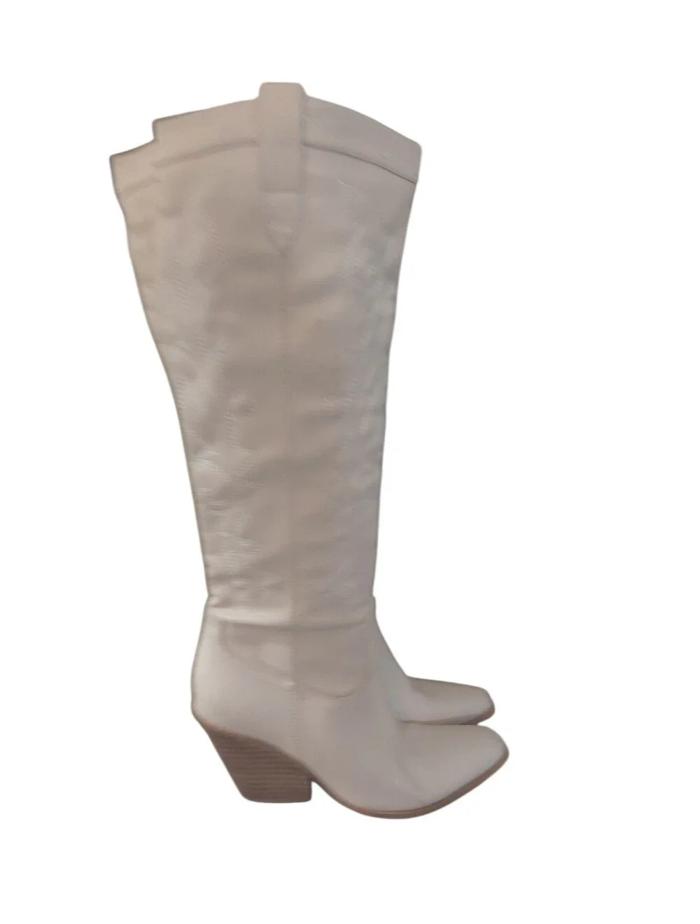 Bellini Cream Knee High Western Cowgirl Boots